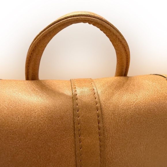 Esprit Vintage Mini Backpack Purse - Tan Vegan Leather - Picture 3 of 13